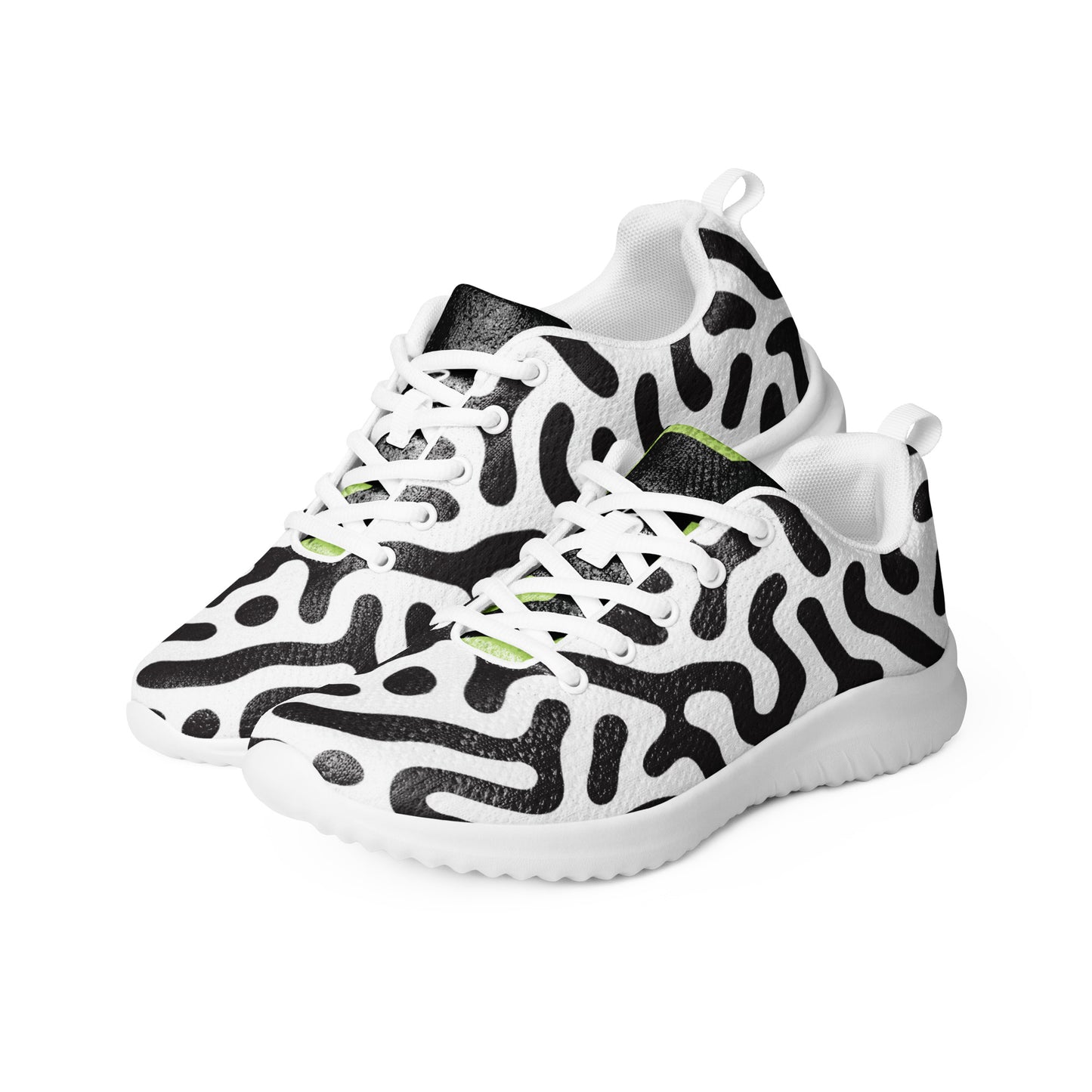 Women’s athletic shoes zebra green tiger