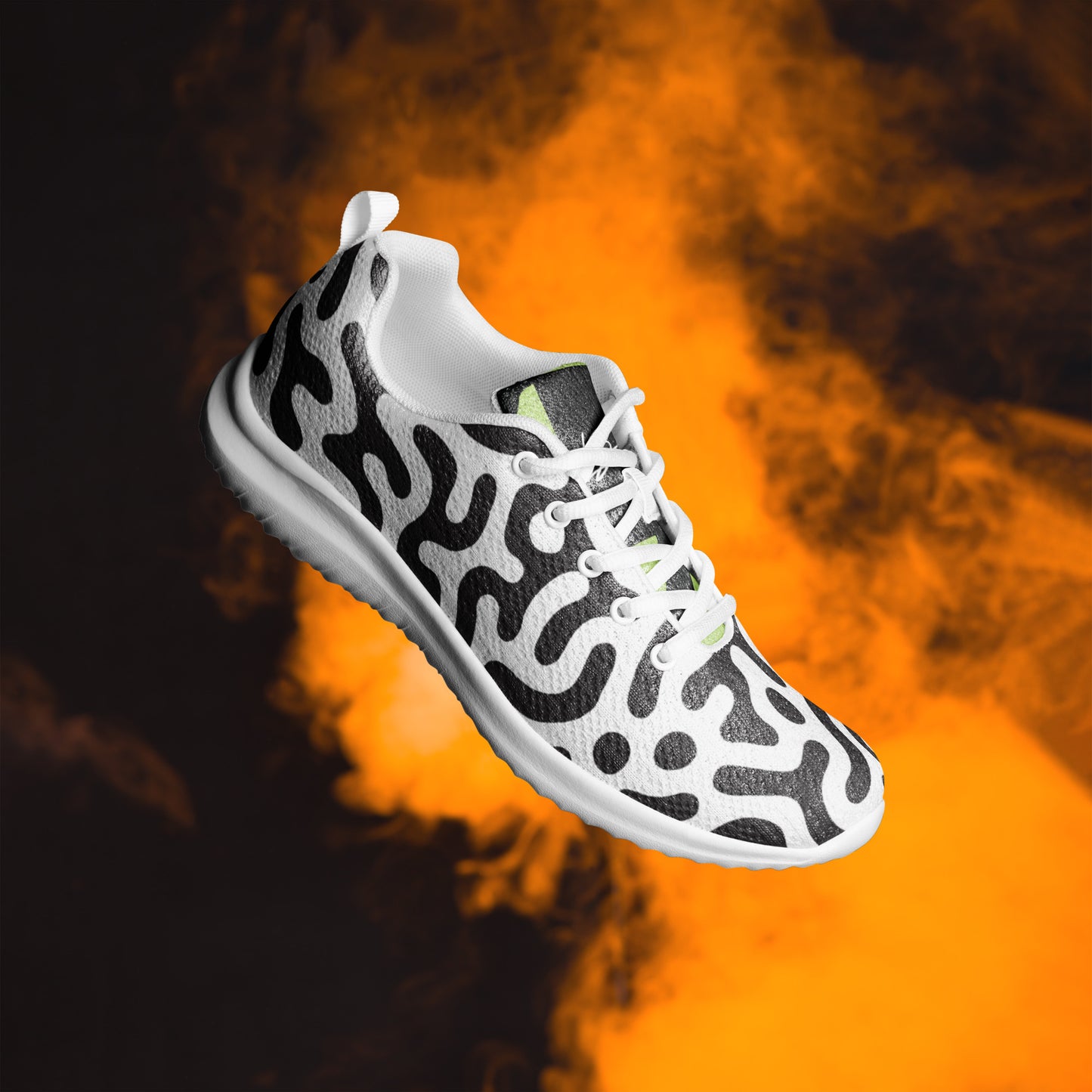 Women’s athletic shoes zebra green tiger